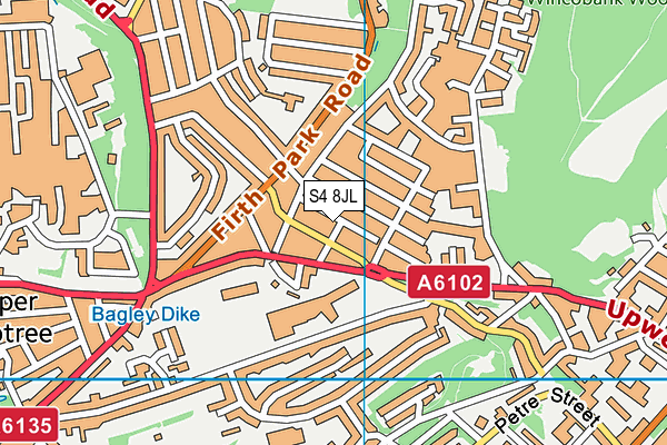 S4 8JL map - OS VectorMap District (Ordnance Survey) S4 8JL map - OS VectorMap District (Ordnance Survey)