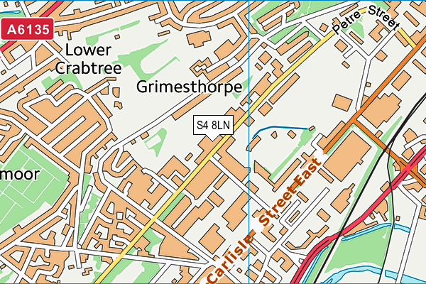 S4 8LN map - OS VectorMap District (Ordnance Survey) S4 8LN map - OS VectorMap District (Ordnance Survey)