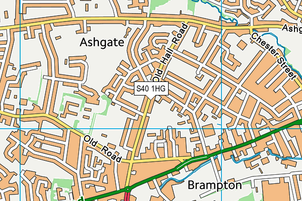 S40 1HG map - OS VectorMap District (Ordnance Survey) S40 1HG map - OS VectorMap District (Ordnance Survey)