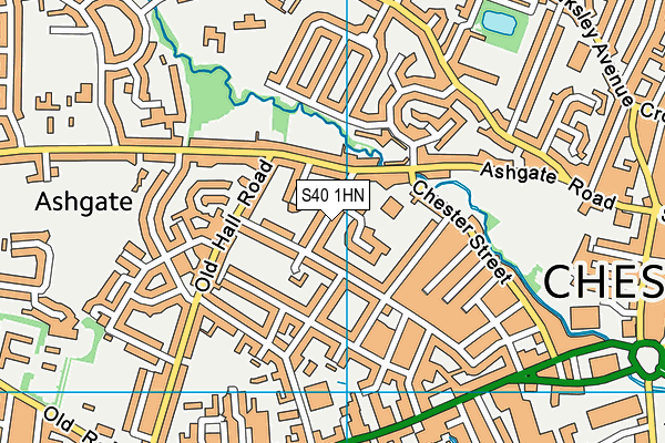 S40 1HN map - OS VectorMap District (Ordnance Survey) S40 1HN map - OS VectorMap District (Ordnance Survey)