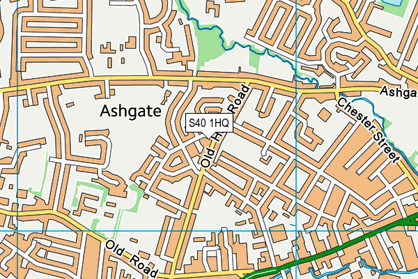 S40 1HQ map - OS VectorMap District (Ordnance Survey) S40 1HQ map - OS VectorMap District (Ordnance Survey)