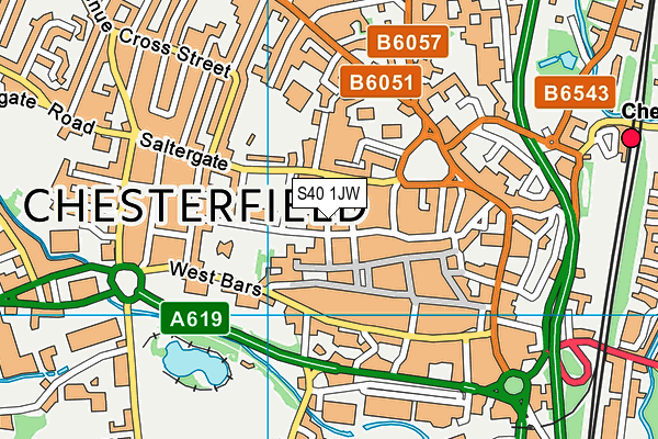 S40 1JW map - OS VectorMap District (Ordnance Survey) S40 1JW map - OS VectorMap District (Ordnance Survey)