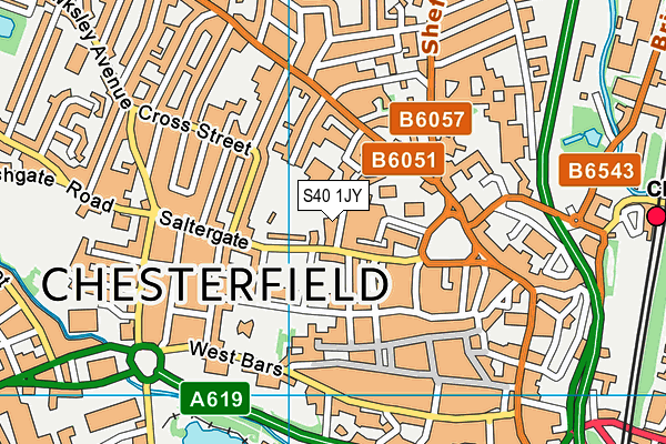 S40 1JY map - OS VectorMap District (Ordnance Survey) S40 1JY map - OS VectorMap District (Ordnance Survey)