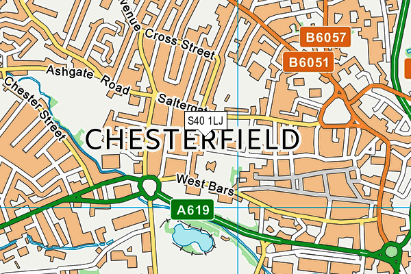 S40 1LJ map - OS VectorMap District (Ordnance Survey) S40 1LJ map - OS VectorMap District (Ordnance Survey)