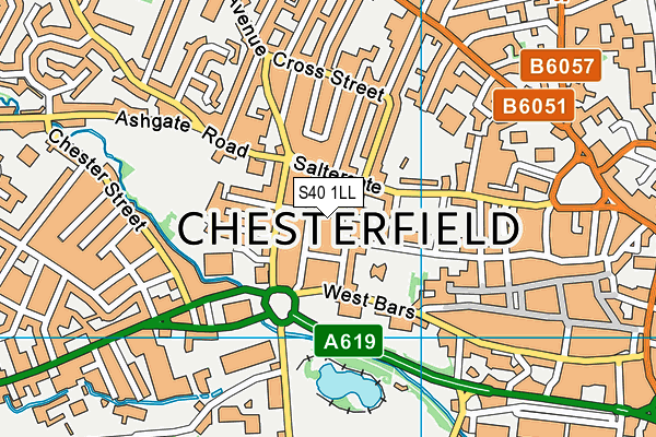 S40 1LL map - OS VectorMap District (Ordnance Survey) S40 1LL map - OS VectorMap District (Ordnance Survey)