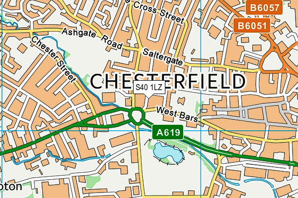 S40 1LZ map - OS VectorMap District (Ordnance Survey) S40 1LZ map - OS VectorMap District (Ordnance Survey)