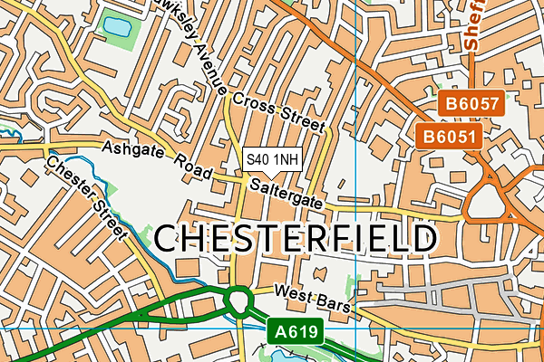 S40 1NH map - OS VectorMap District (Ordnance Survey) S40 1NH map - OS VectorMap District (Ordnance Survey)