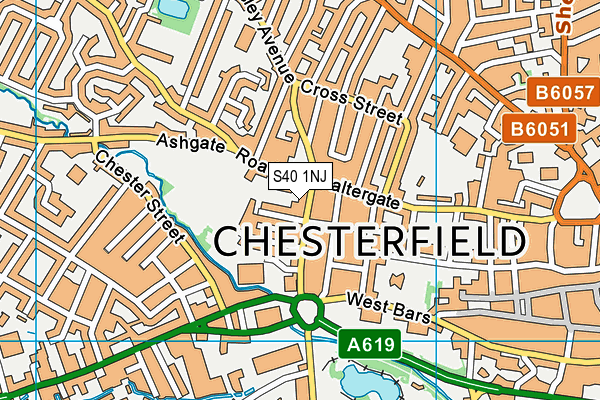S40 1NJ map - OS VectorMap District (Ordnance Survey) S40 1NJ map - OS VectorMap District (Ordnance Survey)