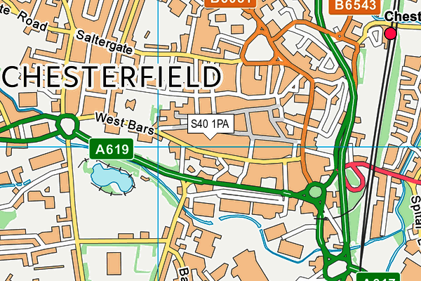 S40 1PA map - OS VectorMap District (Ordnance Survey) S40 1PA map - OS VectorMap District (Ordnance Survey)