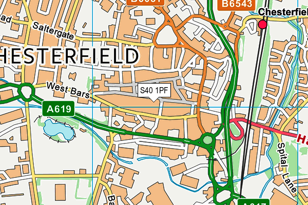 S40 1PF map - OS VectorMap District (Ordnance Survey) S40 1PF map - OS VectorMap District (Ordnance Survey)