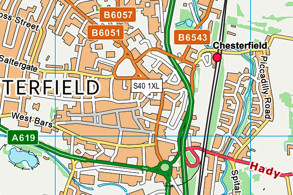 S40 1XL map - OS VectorMap District (Ordnance Survey) S40 1XL map - OS VectorMap District (Ordnance Survey)