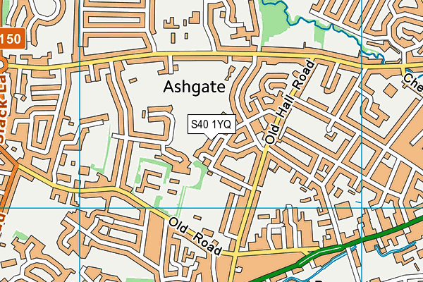 S40 1YQ map - OS VectorMap District (Ordnance Survey) S40 1YQ map - OS VectorMap District (Ordnance Survey)