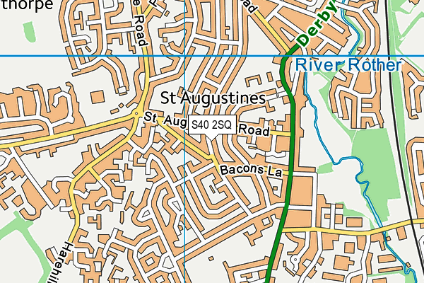 S40 2SQ map - OS VectorMap District (Ordnance Survey) S40 2SQ map - OS VectorMap District (Ordnance Survey)