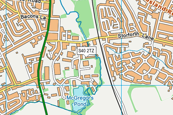 S40 2TZ map - OS VectorMap District (Ordnance Survey) S40 2TZ map - OS VectorMap District (Ordnance Survey)