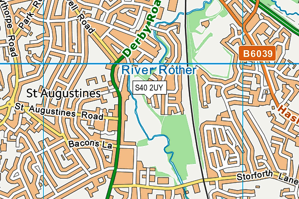S40 2UY map - OS VectorMap District (Ordnance Survey) S40 2UY map - OS VectorMap District (Ordnance Survey)