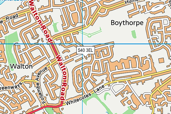 S40 3EL map - OS VectorMap District (Ordnance Survey) S40 3EL map - OS VectorMap District (Ordnance Survey)