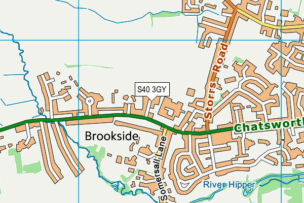 S40 3GY map - OS VectorMap District (Ordnance Survey) S40 3GY map - OS VectorMap District (Ordnance Survey)