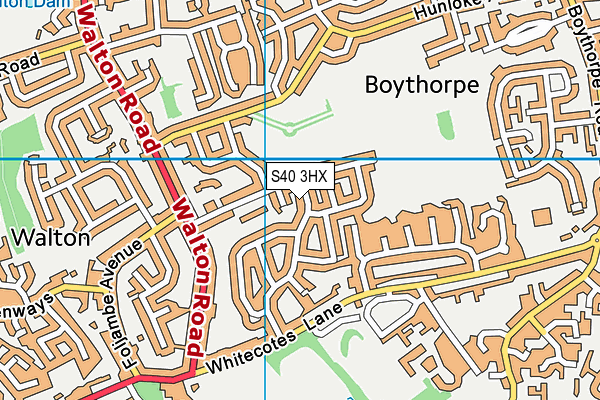 S40 3HX map - OS VectorMap District (Ordnance Survey) S40 3HX map - OS VectorMap District (Ordnance Survey)