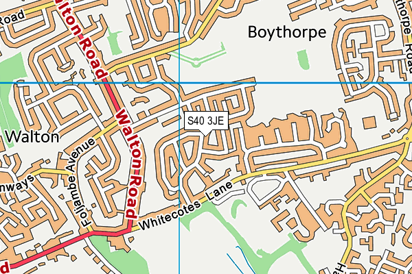 S40 3JE map - OS VectorMap District (Ordnance Survey) S40 3JE map - OS VectorMap District (Ordnance Survey)