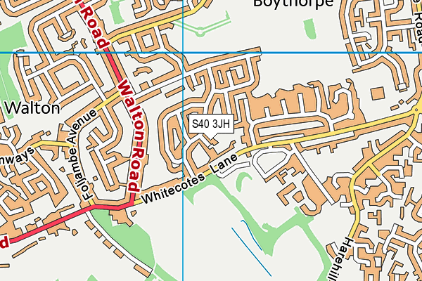 S40 3JH map - OS VectorMap District (Ordnance Survey) S40 3JH map - OS VectorMap District (Ordnance Survey)