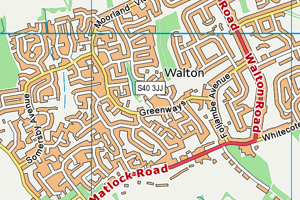S40 3JJ map - OS VectorMap District (Ordnance Survey) S40 3JJ map - OS VectorMap District (Ordnance Survey)