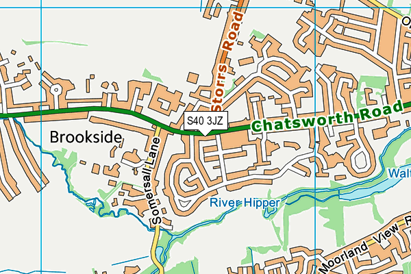 S40 3JZ map - OS VectorMap District (Ordnance Survey) S40 3JZ map - OS VectorMap District (Ordnance Survey)