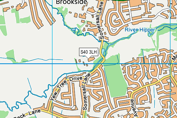 S40 3LH map - OS VectorMap District (Ordnance Survey) S40 3LH map - OS VectorMap District (Ordnance Survey)