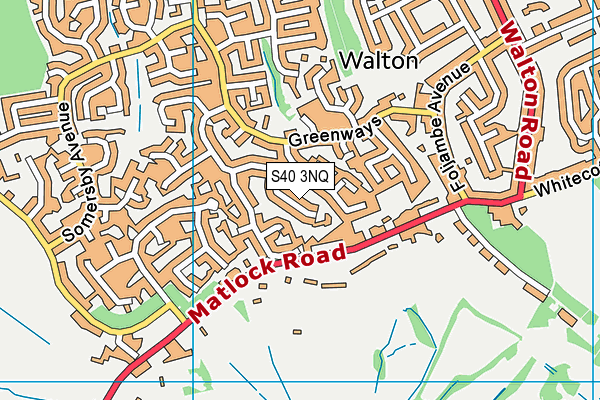 S40 3NQ map - OS VectorMap District (Ordnance Survey)