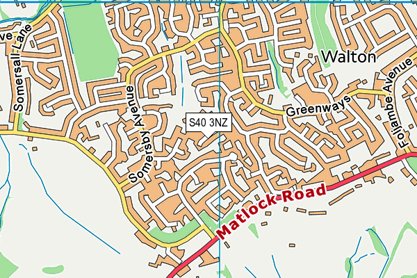 S40 3NZ map - OS VectorMap District (Ordnance Survey) S40 3NZ map - OS VectorMap District (Ordnance Survey)