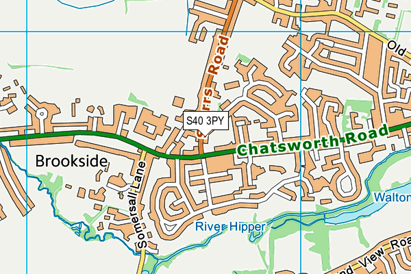 S40 3PY map - OS VectorMap District (Ordnance Survey)