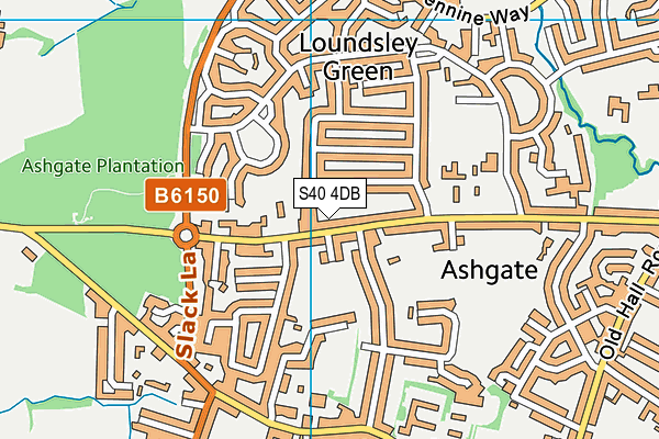 S40 4DB map - OS VectorMap District (Ordnance Survey) S40 4DB map - OS VectorMap District (Ordnance Survey)