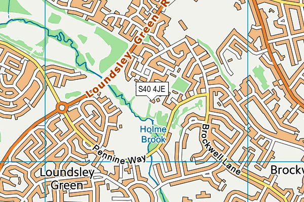 S40 4JE map - OS VectorMap District (Ordnance Survey) S40 4JE map - OS VectorMap District (Ordnance Survey)