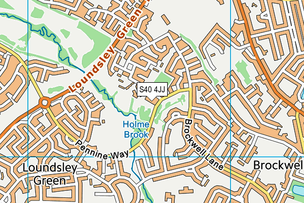 S40 4JJ map - OS VectorMap District (Ordnance Survey)