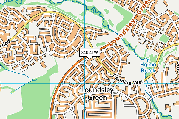 S40 4LW map - OS VectorMap District (Ordnance Survey) S40 4LW map - OS VectorMap District (Ordnance Survey)