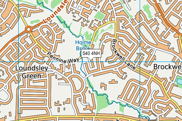 S40 4NH map - OS VectorMap District (Ordnance Survey)