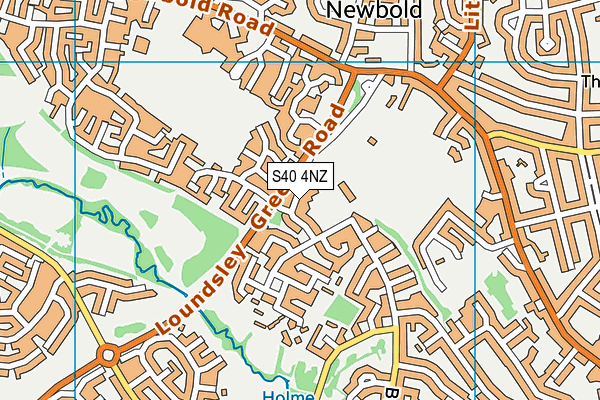 S40 4NZ map - OS VectorMap District (Ordnance Survey) S40 4NZ map - OS VectorMap District (Ordnance Survey)