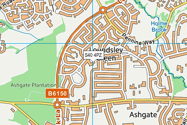 S40 4PZ map - OS VectorMap District (Ordnance Survey) S40 4PZ map - OS VectorMap District (Ordnance Survey)