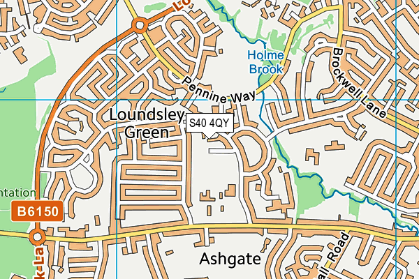 S40 4QY map - OS VectorMap District (Ordnance Survey)