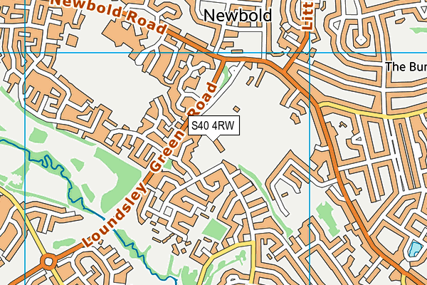 S40 4RW map - OS VectorMap District (Ordnance Survey) S40 4RW map - OS VectorMap District (Ordnance Survey)