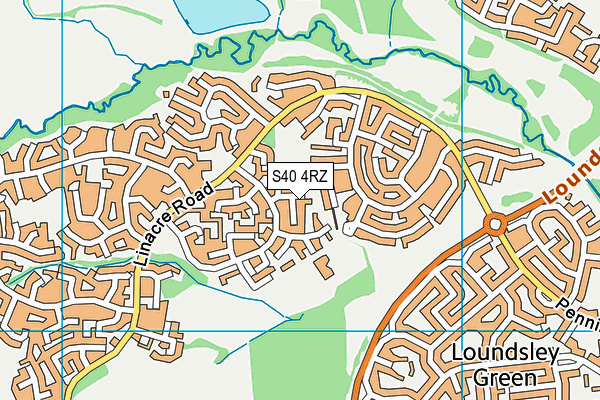 S40 4RZ map - OS VectorMap District (Ordnance Survey) S40 4RZ map - OS VectorMap District (Ordnance Survey)