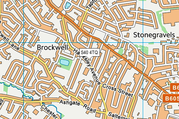 S40 4TQ map - OS VectorMap District (Ordnance Survey) S40 4TQ map - OS VectorMap District (Ordnance Survey)