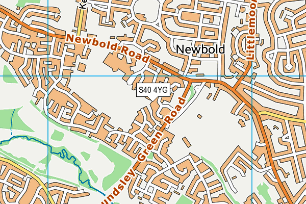 S40 4YG map - OS VectorMap District (Ordnance Survey) S40 4YG map - OS VectorMap District (Ordnance Survey)