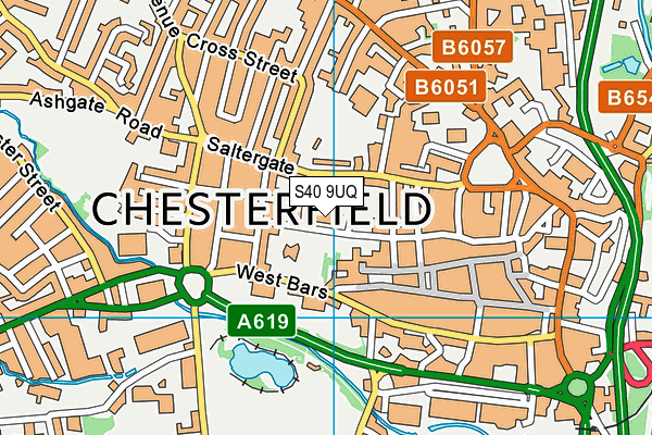 S40 9UQ map - OS VectorMap District (Ordnance Survey)