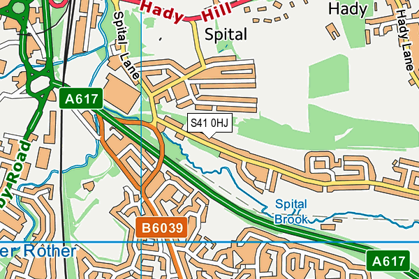 S41 0HJ map - OS VectorMap District (Ordnance Survey) S41 0HJ map - OS VectorMap District (Ordnance Survey)