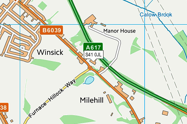 S41 0JL map - OS VectorMap District (Ordnance Survey) S41 0JL map - OS VectorMap District (Ordnance Survey)