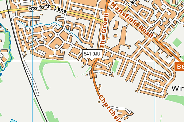S41 0JU map - OS VectorMap District (Ordnance Survey) S41 0JU map - OS VectorMap District (Ordnance Survey)