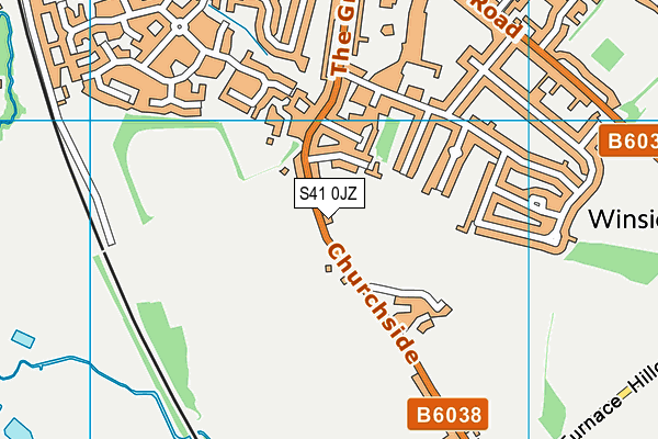 S41 0JZ map - OS VectorMap District (Ordnance Survey)