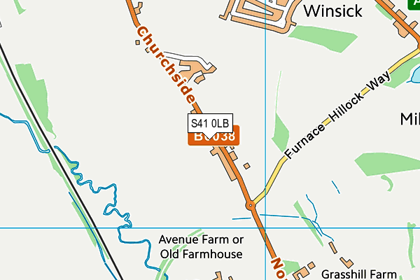 S41 0LB map - OS VectorMap District (Ordnance Survey) S41 0LB map - OS VectorMap District (Ordnance Survey)
