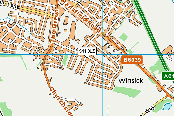 S41 0LZ map - OS VectorMap District (Ordnance Survey) S41 0LZ map - OS VectorMap District (Ordnance Survey)