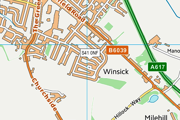 S41 0NF map - OS VectorMap District (Ordnance Survey) S41 0NF map - OS VectorMap District (Ordnance Survey)